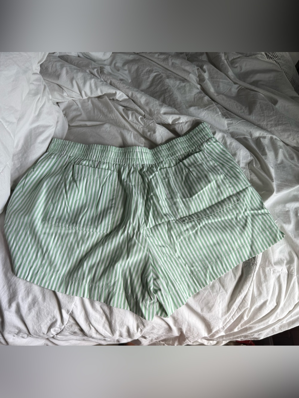 Princess Polly Striped Mint Green Women's Elastic-Waist Shorts